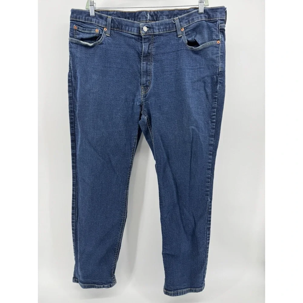 Levi's 541 Size 46x32 Blue Denim Jeans Regular Fit Straight Leg Red Tab